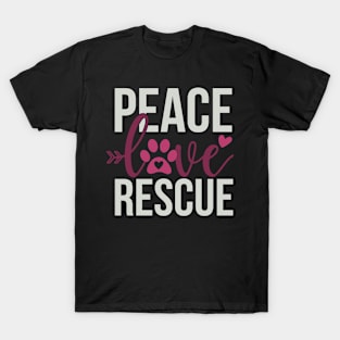 Peace Love Rescue T-Shirt